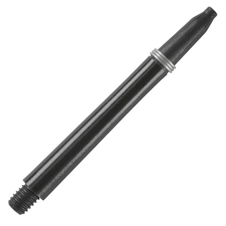 Harrows Nylon Ring Grip Dart Stems Shafts Black main product image showing the stems, packaging, and included contents