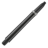 Harrows Nylon Ring Grip Dart Stems Shafts Black main product image showing the stems, packaging, and included contents