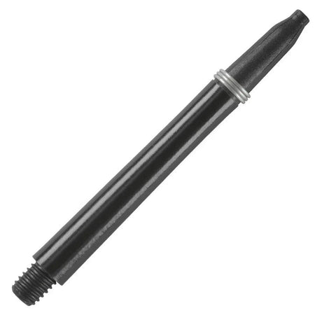 Harrows Nylon Ring Grip Dart Stems Shafts Black main product image showing the stems, packaging, and included contents