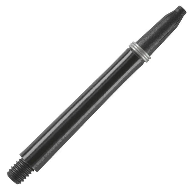 Harrows Nylon Ring Grip Dart Stems Shafts Black main product image showing the stems, packaging, and included contents