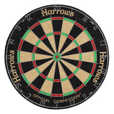 Harrows Official Competition Dartboard main product image showing the dartboard and product contents