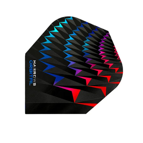 Harrows Orbital Aqua Red Standard Dart Flights main image on a white background.