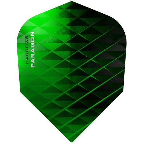 Harrows Paragon Green Dart Flights main image on a white background.