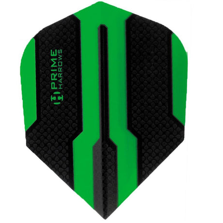 Harrows Prime Green Dual Zone Dart Flights main image on a white background.