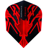 Harrows Prime Strix Red Black Dart Flights main image on a white background.