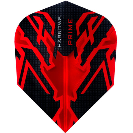 Harrows Prime Strix Red Black Dart Flights main image on a white background.