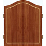 Front view of the Harrows Pro's Choice cabinet in a wood finish, closed.