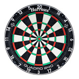 Harrows Quadro 240 Dartboard main product image showing the dartboard and product contents