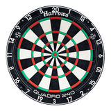 Harrows Quadro 240 Dartboard main product image showing the dartboard and product contents