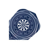 Harrows Quadro Blue Dartboard Dart Flights main image on a white background.