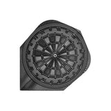 Harrows Quadro Grey Dartboard Dart Flights main image on a white background.