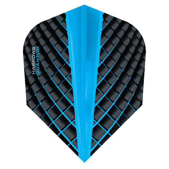 Harrows Quantum Aqua Dart Flights main image on a white background.