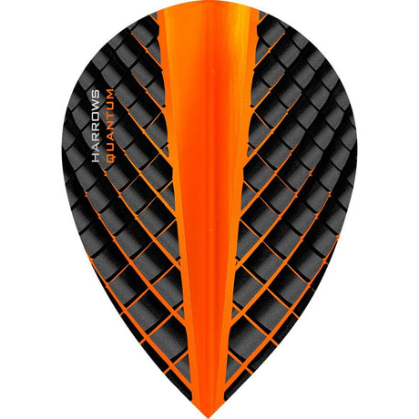 Harrows Quantum Pear Orange Dart Flights main image on a white background.