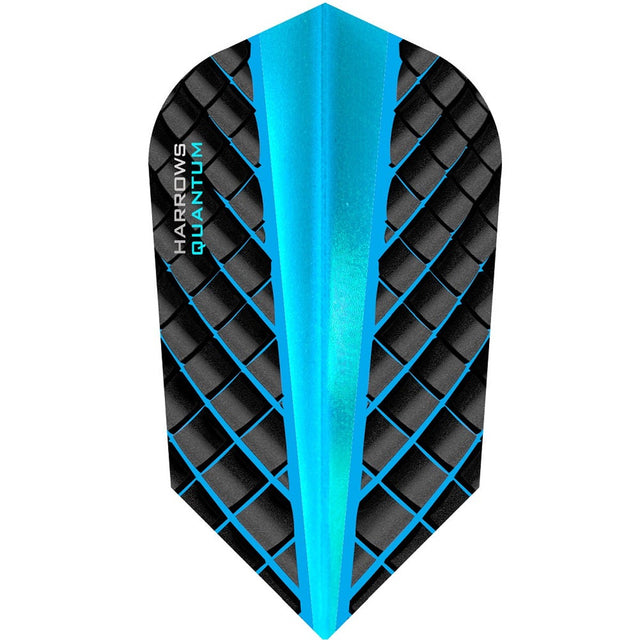 Harrows Quantum Slim Aqua Dart Flights main image on a white background.