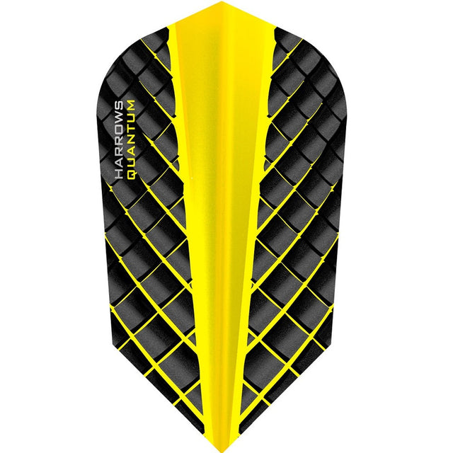 Harrows Quantum Slim Yellow Dart Flights main image on a white background.