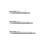 Harrows Quick Points Silver image comparing the available point lengths