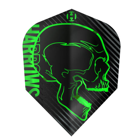 Harrows Rage Standard No6 Dart Flights main product image showing the flight design and product contents