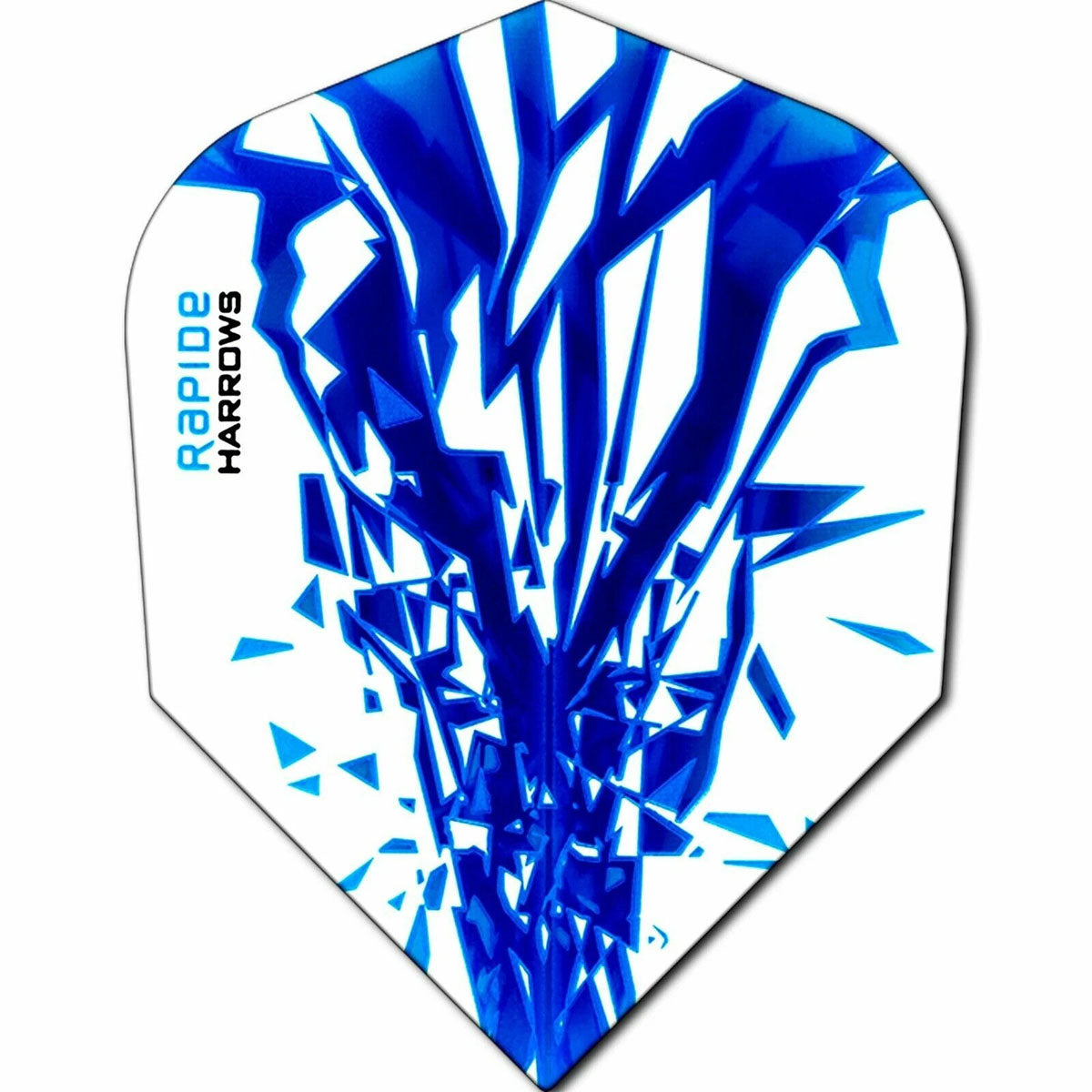 Harrows Rapide Aqua on White Dart Flights main image on a white background.