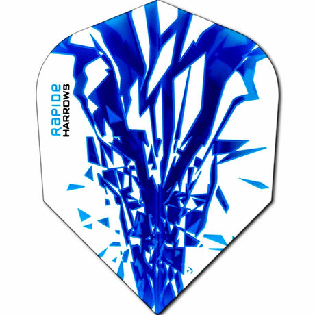 Harrows Rapide Aqua on White Dart Flights main image on a white background.