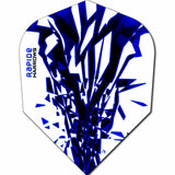 Harrows Rapide Blue on White Dart Flights main image on a white background.