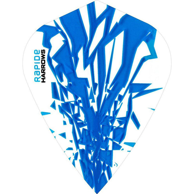 Harrows Rapide Kite Aqua on White Dart Flights main image on a white background.