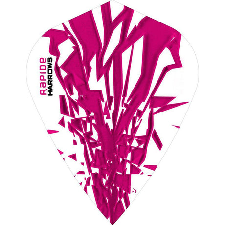 Harrows Rapide Kite Pink on White Dart Flights main image on a white background.