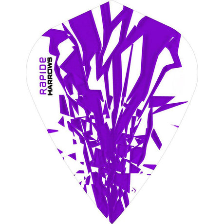 Harrows Rapide Kite Purple on White Dart Flights main image on a white background.