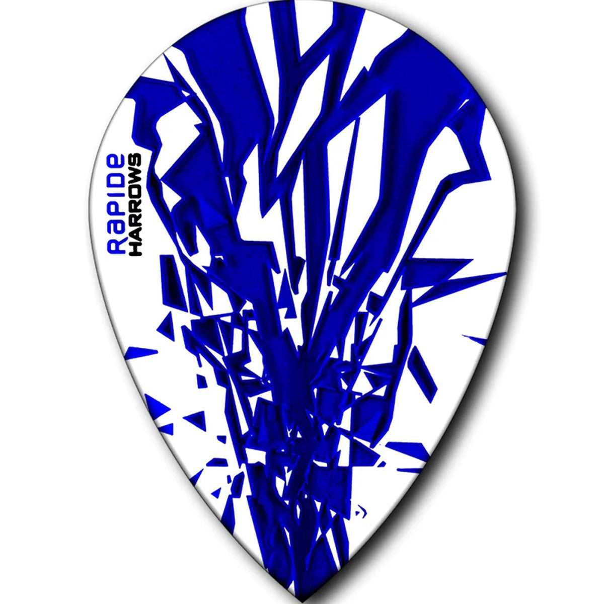 Harrows Rapide Pear Blue on White Dart Flights main image on a white background.