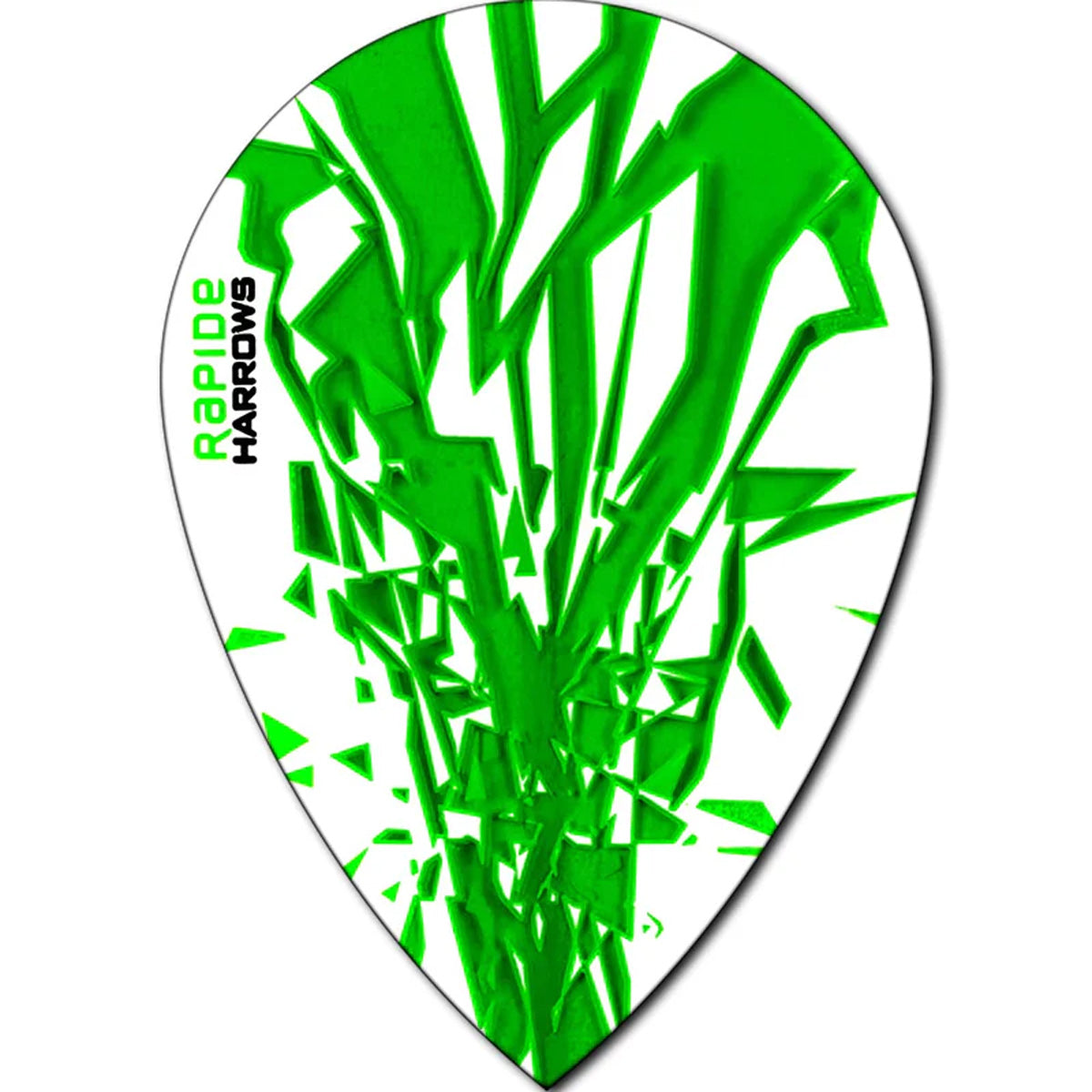 Harrows Rapide Pear Green on White Dart Flights main image on a white background.