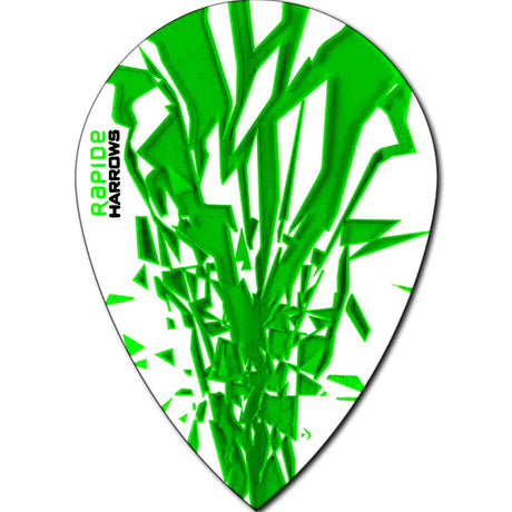 Harrows Rapide Pear Green on White Dart Flights main image on a white background.