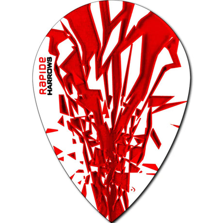 Harrows Rapide Pear Red on White Dart Flights main image on a white background.