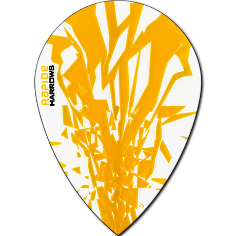Harrows Rapide Pear Yellow on White Dart Flights main image on a white background.