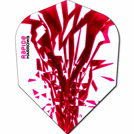 Harrows Rapide Pink on White Dart Flights main image on a white background.