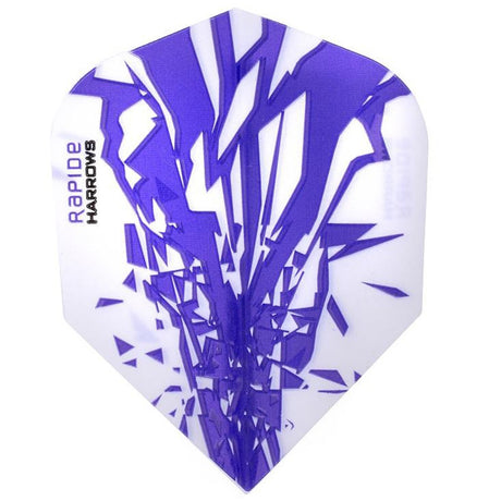 Harrows Rapide Purple on White Dart Flights main image on a white background.