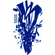 Blue and white slim dart flight with 'Rapide Harrows' branding on a white background
