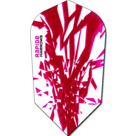 Harrows Rapide Slim Pink on White Dart Flights main image on a white background.