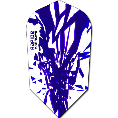 Harrows Rapide Slim Purple on White Dart Flights main image on a white background.