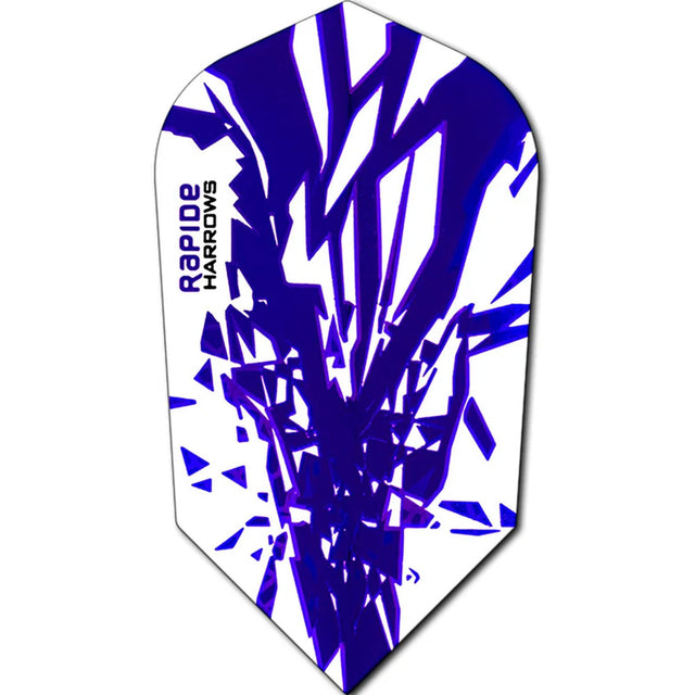 Harrows Rapide Slim Purple on White Dart Flights main image on a white background.