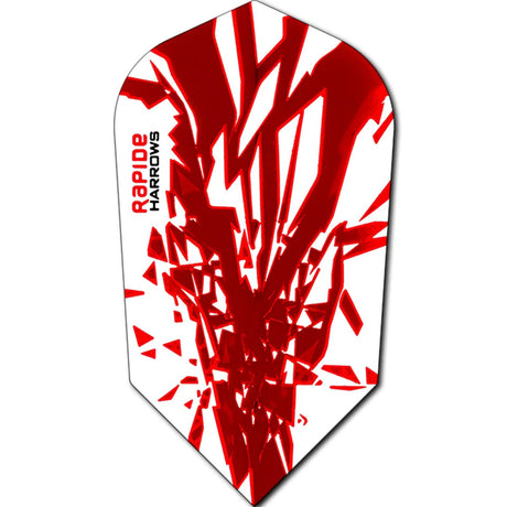 Harrows Rapide Slim Red on White Dart Flights main image on a white background.
