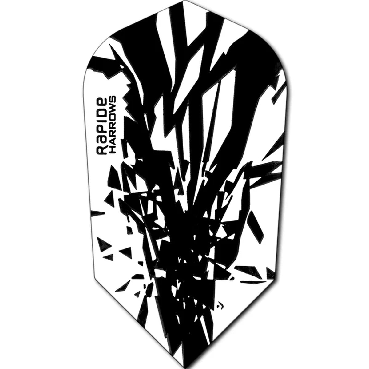 Harrows Rapide Slim Smokey on White Dart Flights main image on a white background.