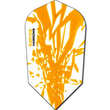 Harrows Rapide Slim Yellow on White Dart Flights main image on a white background.