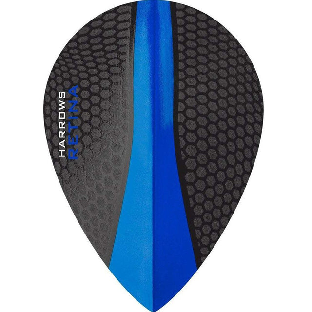 Harrows Retina Pear Dark Blue Dart Flights main image on a white background.