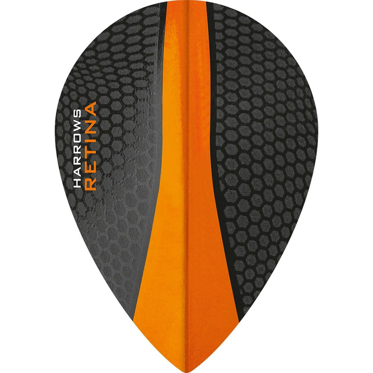Harrows Retina Pear Orange Dart Flights main product image showing the flight design and product contents