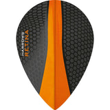 Harrows Retina Pear Orange Dart Flights main product image showing the flight design and product contents