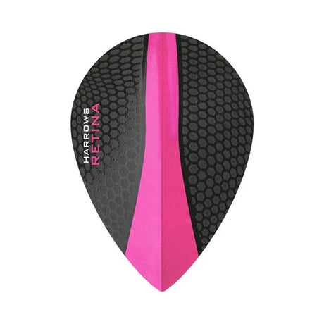 Harrows Retina Pear Pink Dart Flights main product image showing the flight design and product contents