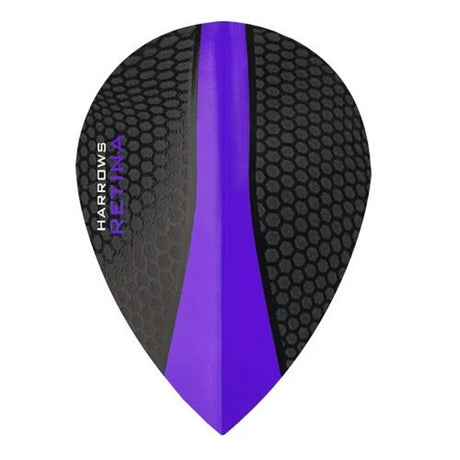 Harrows Retina Pear Purple Dart Flights main product image showing the flight design and product contents