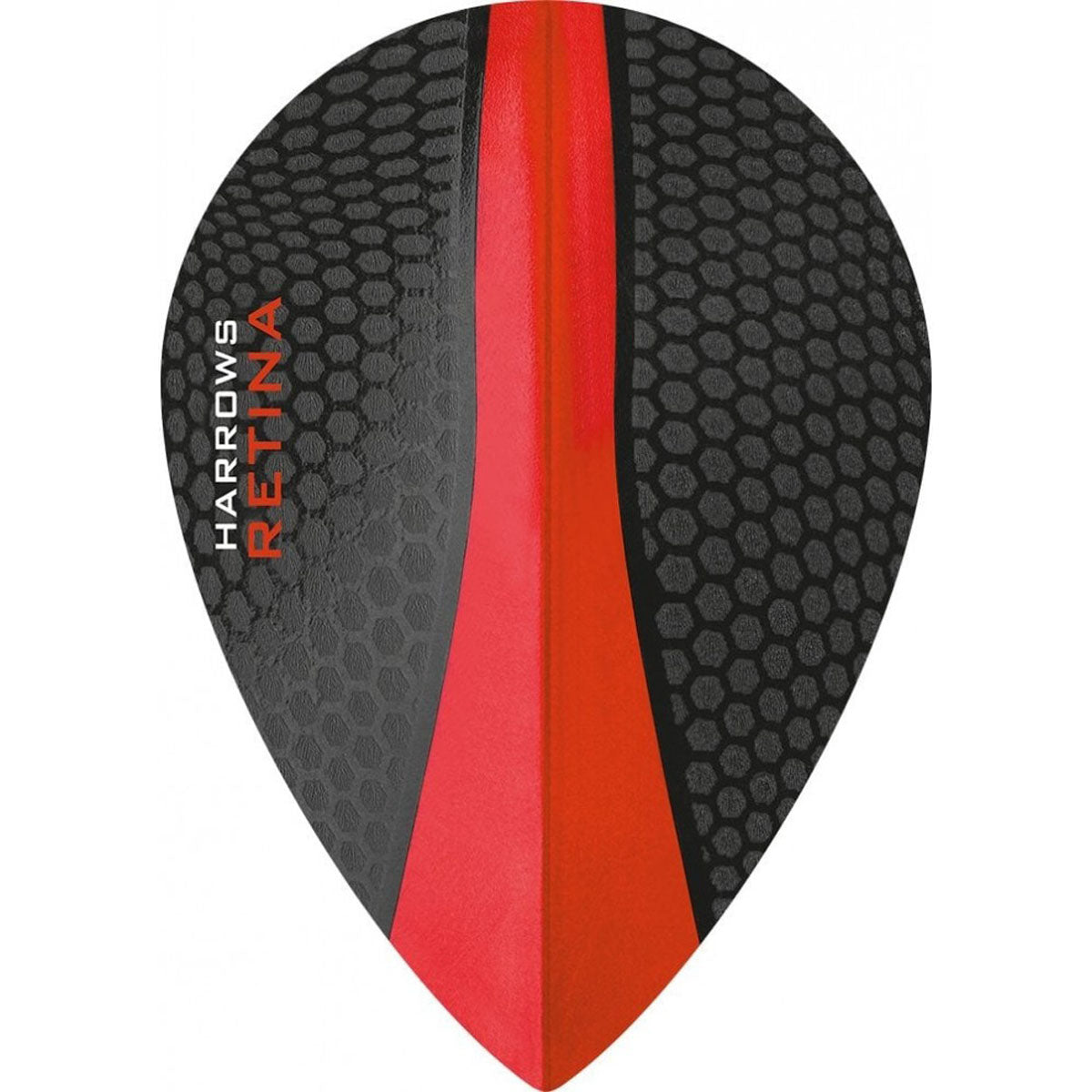 Harrows Retina Pear Red Dart Flights main product image showing the flight design and product contents