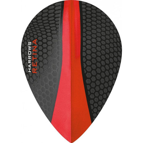Harrows Retina Pear Red Dart Flights main product image showing the flight design and product contents