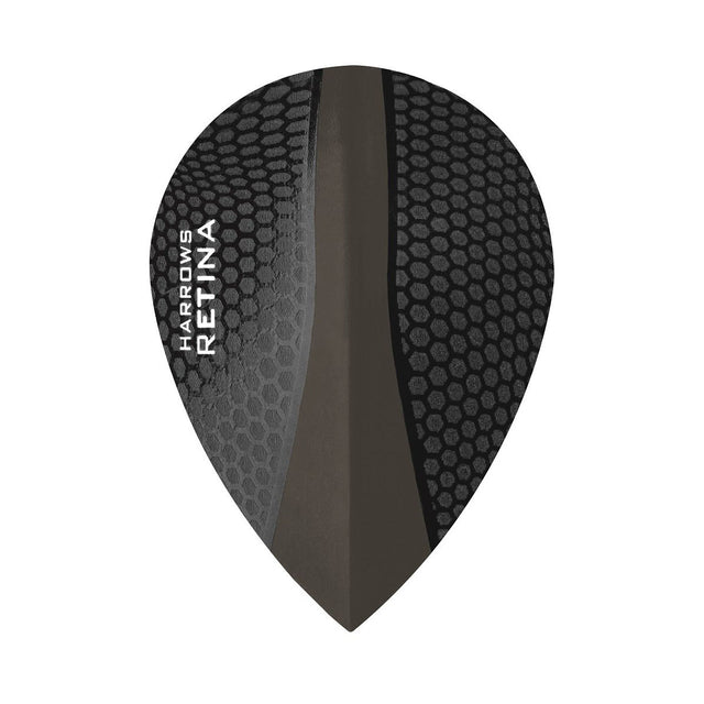 Harrows Retina Pear Smokey Dart Flights main product image showing the flight design and product contents