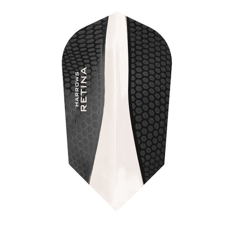 Harrows Retina Slim Clear Dart Flights main product image showing the flight design and product contents